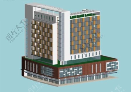 公共建筑商业大厦3D模型.