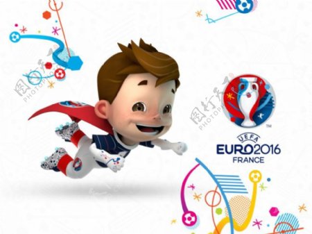 2016欧洲杯小卡通形象