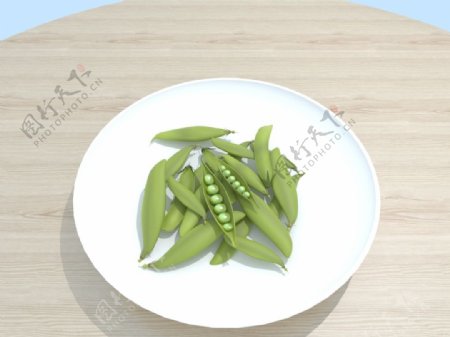 豌豆青豆荚模型