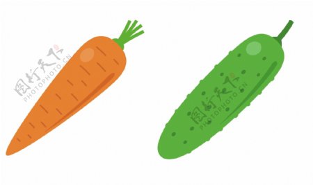 矢量卡通蔬菜红萝卜EPS