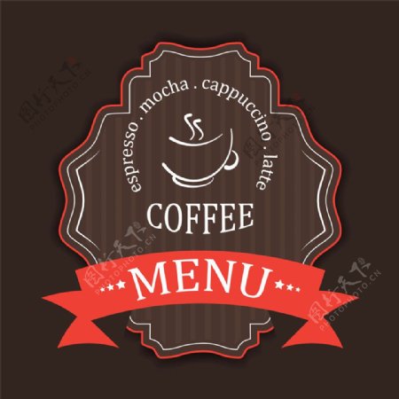 咖啡标签背景图片