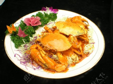 腊梅焗肉蟹图片