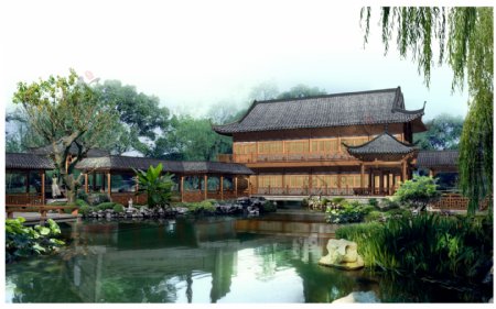 中国古典园林景观效果图片