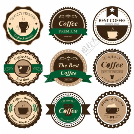 咖啡餐饮标签图片