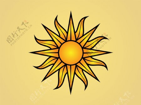 太阳图案矢量素材