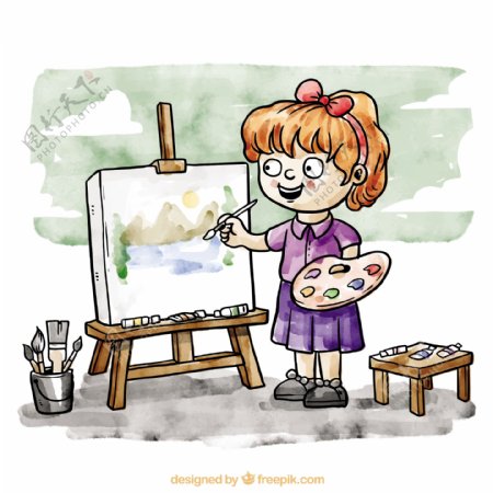 画家与艺术工具
