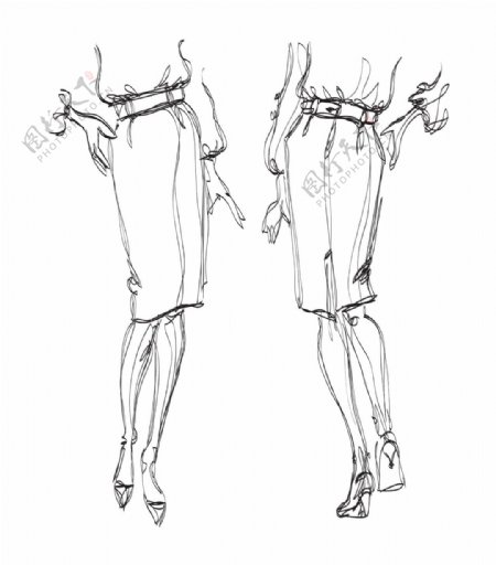 2款短裙设计图