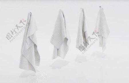 白色大气柔软毛巾模型