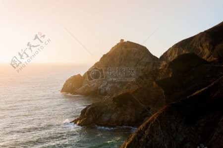 海黎明性质日落海洋岩石尘土日出黄昏悬崖