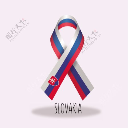 斯洛伐克国旗丝带设计