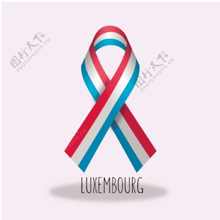卢森堡国旗丝带设计