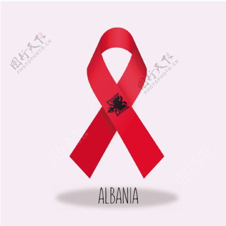 阿尔巴尼亚国旗丝带设计