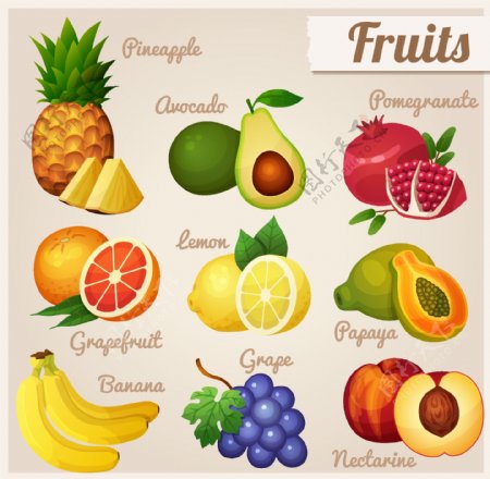 水果矢量图标