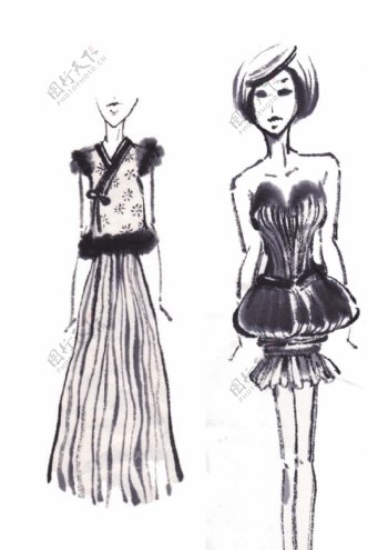 2款时尚女装设计图