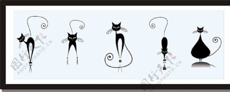 猫咪装饰画图片