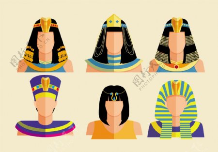 扁平化埃及艳后图标