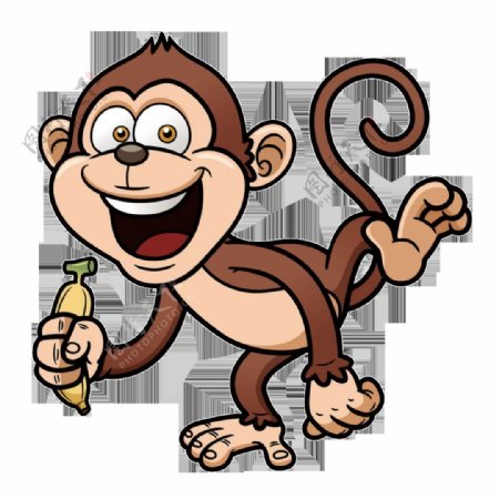唯美卡通可爱猴子素材