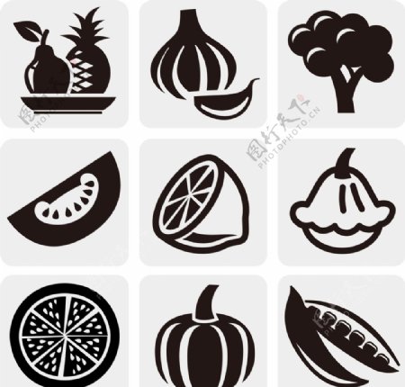 水果图标蔬菜图标