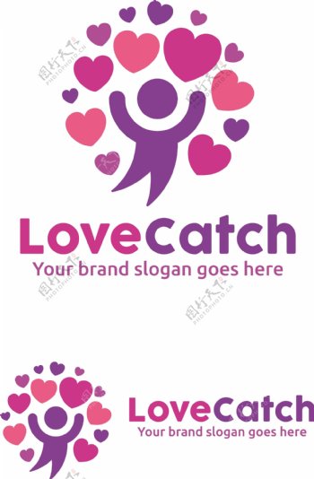 抓住爱情logo设计素材