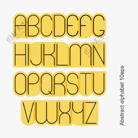 黄色字母设计