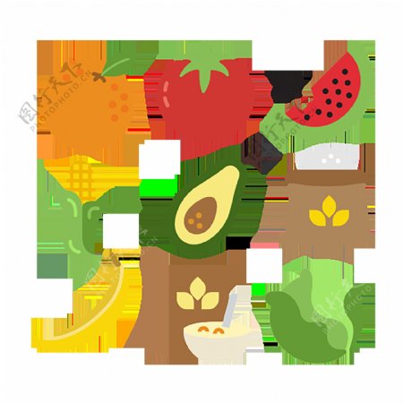 水果和蔬菜的图标