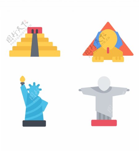 泰姬陵金字塔icon图标素材