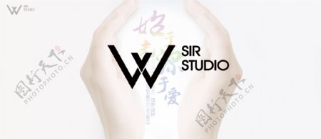 W先生过去与未来时尚创意展板背景
