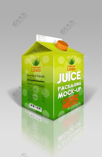 绿色果汁盒子