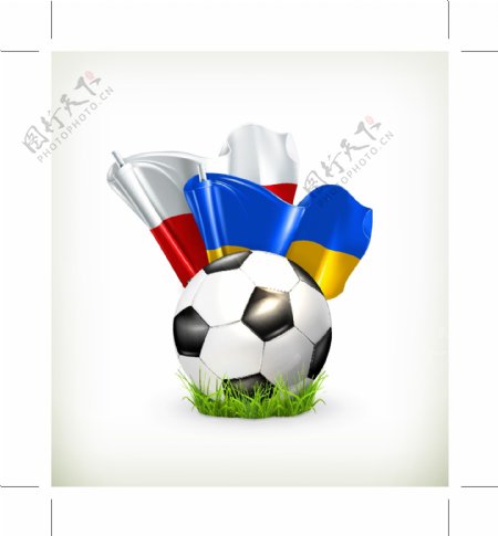 足球与国旗图标