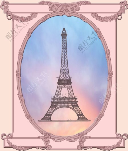 巴黎铁塔背景
