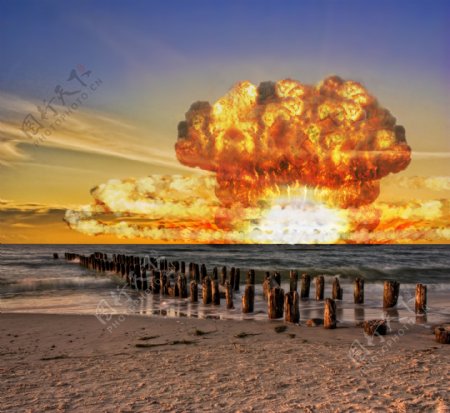 海上核爆炸图片
