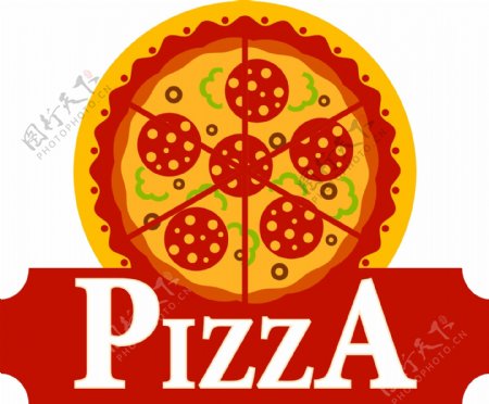 美食披萨标志