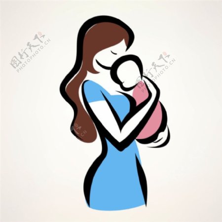 彩色母婴标志图片