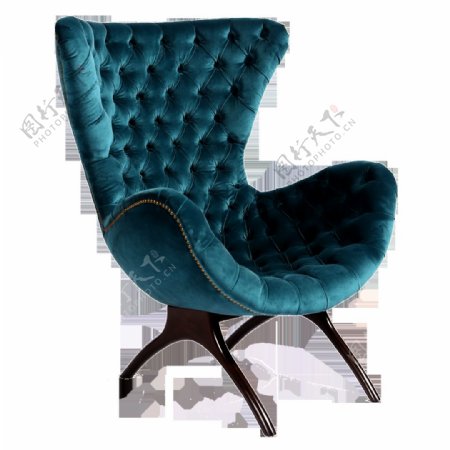 可椅椅子高级定制蓝色凹凹拉扣椅