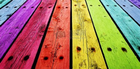 彩色的木头地板