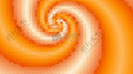 抽象的橙色漩涡