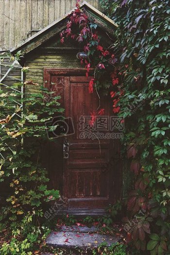 红色木门的房子