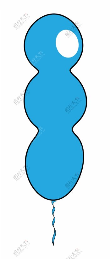 长长的蓝色的气球