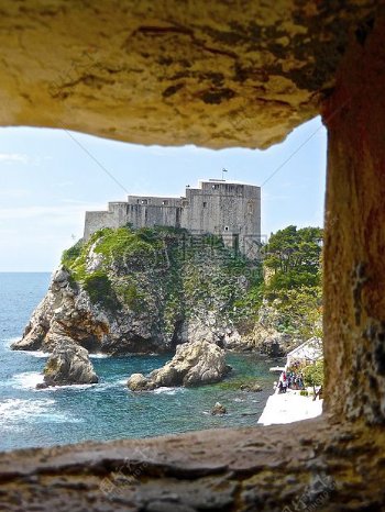 杜布罗夫尼克设防防御海岸线城堡地中海历史遗产堡垒