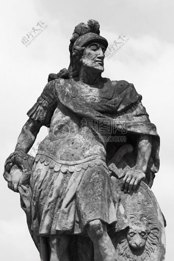 一个罗马士兵雕像