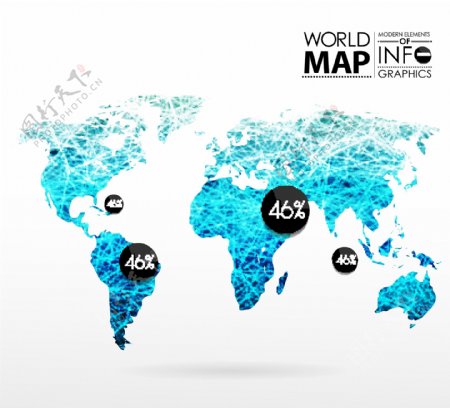 世界地图科技感素材