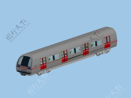 地铁火车3Dmax模型交通工具模型
