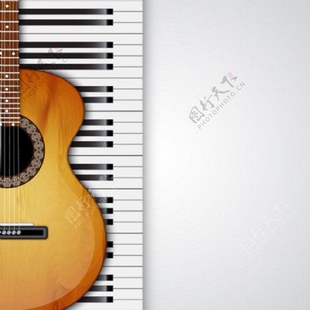 钢琴吉他背景素材