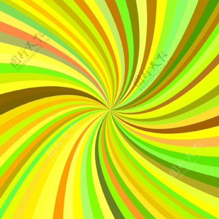 黄色绿色螺旋线条背景