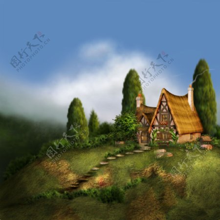 童话城堡H5背景图