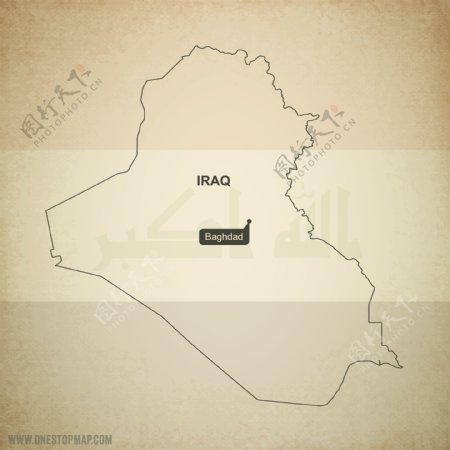 矢量伊拉克地图