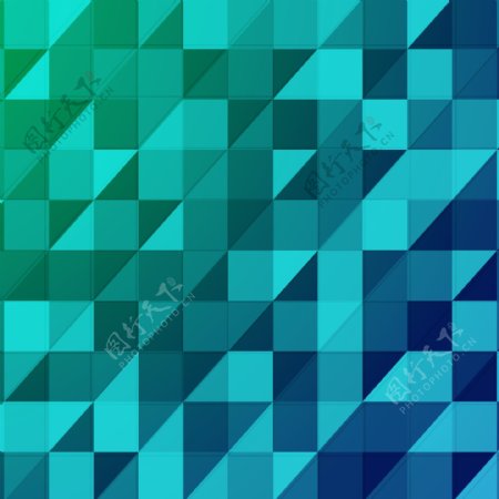 2017蓝色创意三角形矩形元素H5背景