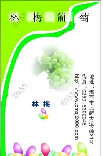 果品蔬菜名片模板CDR0024