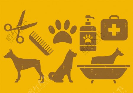 宠物洗浴工具图标