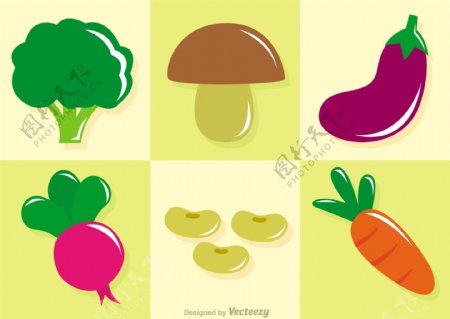 矢量蔬菜图标